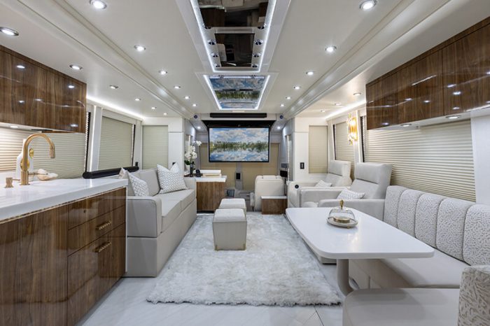 Luxury Coach interior - comfortable seating and premium amenities